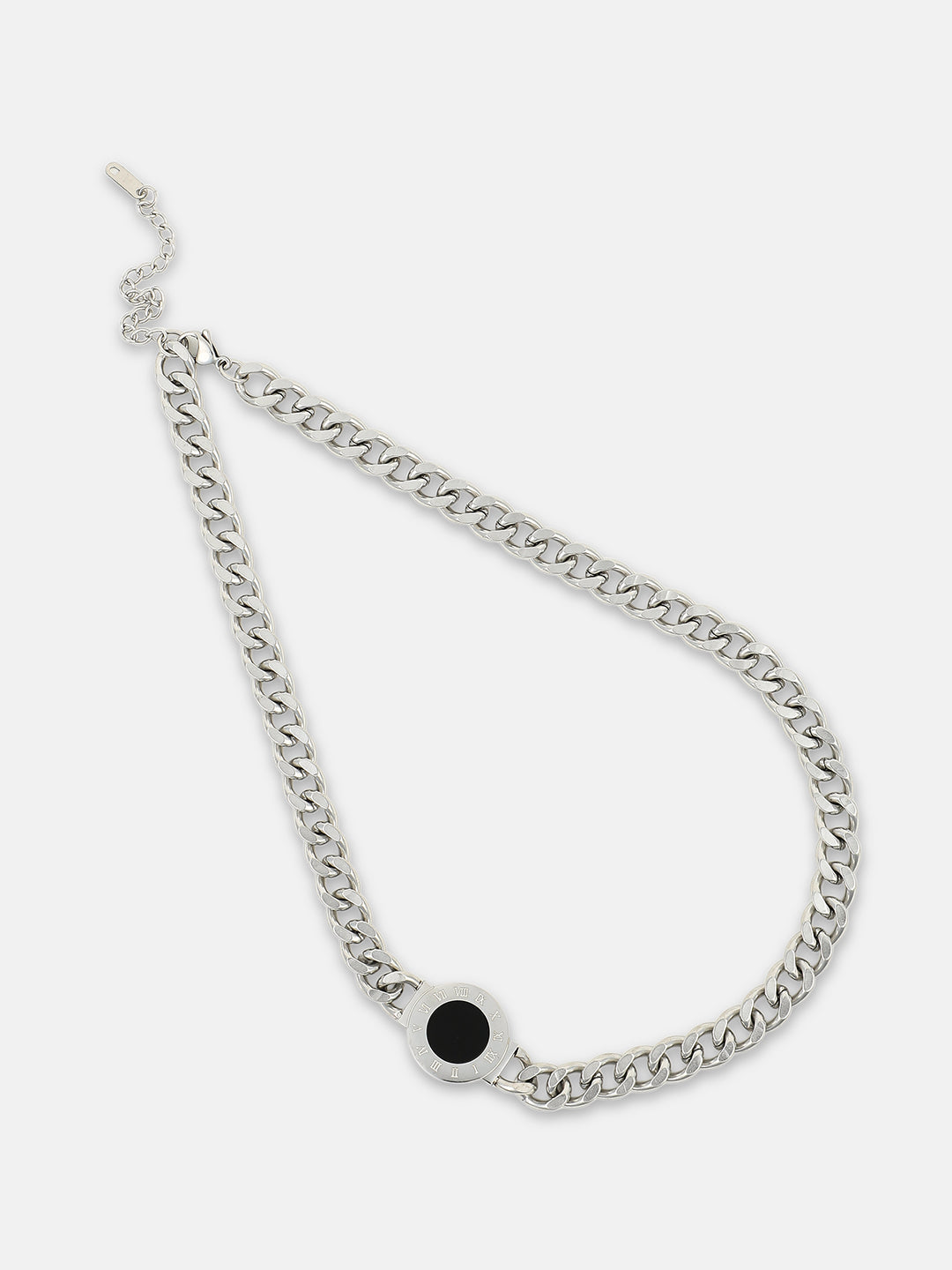The Roma Pendant Necklace - Metallic Silver