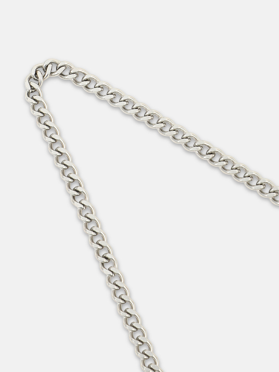The Zig-Saw Pendant Necklace - Metallic Silver