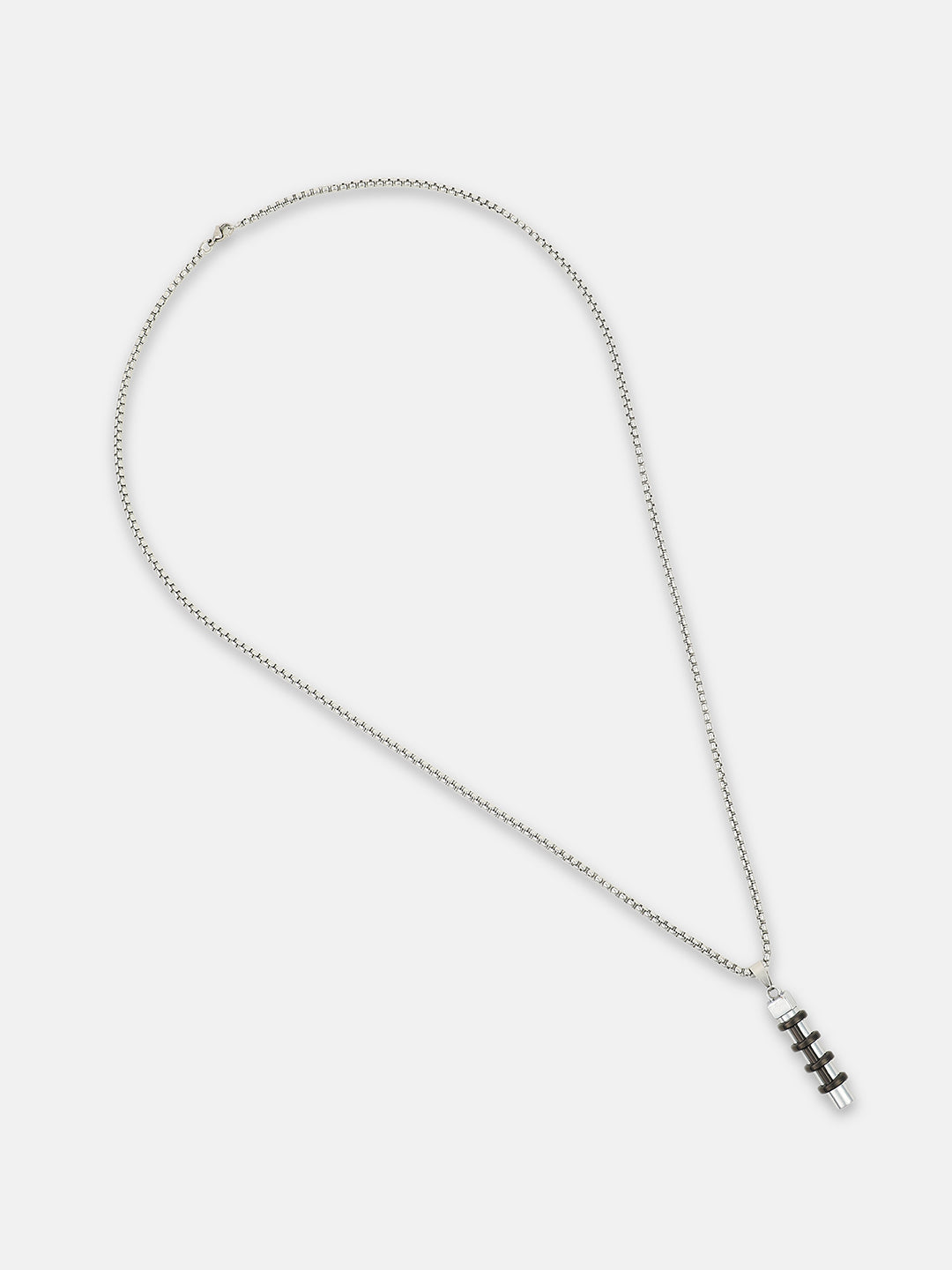The Torque Pendant Necklace - Metallic Silver