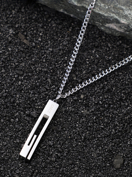 The Swirl Pendant Necklace - Metallic Silver