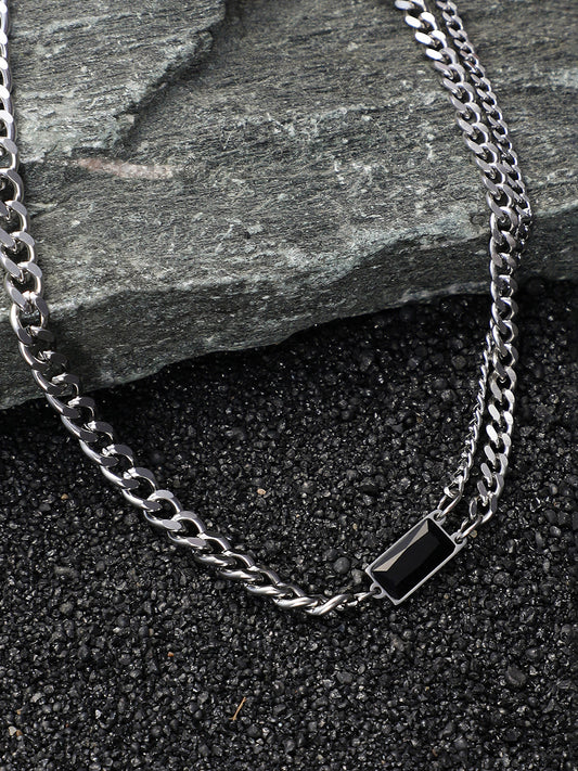 The Daily Pendant Necklace - Metallic Silver