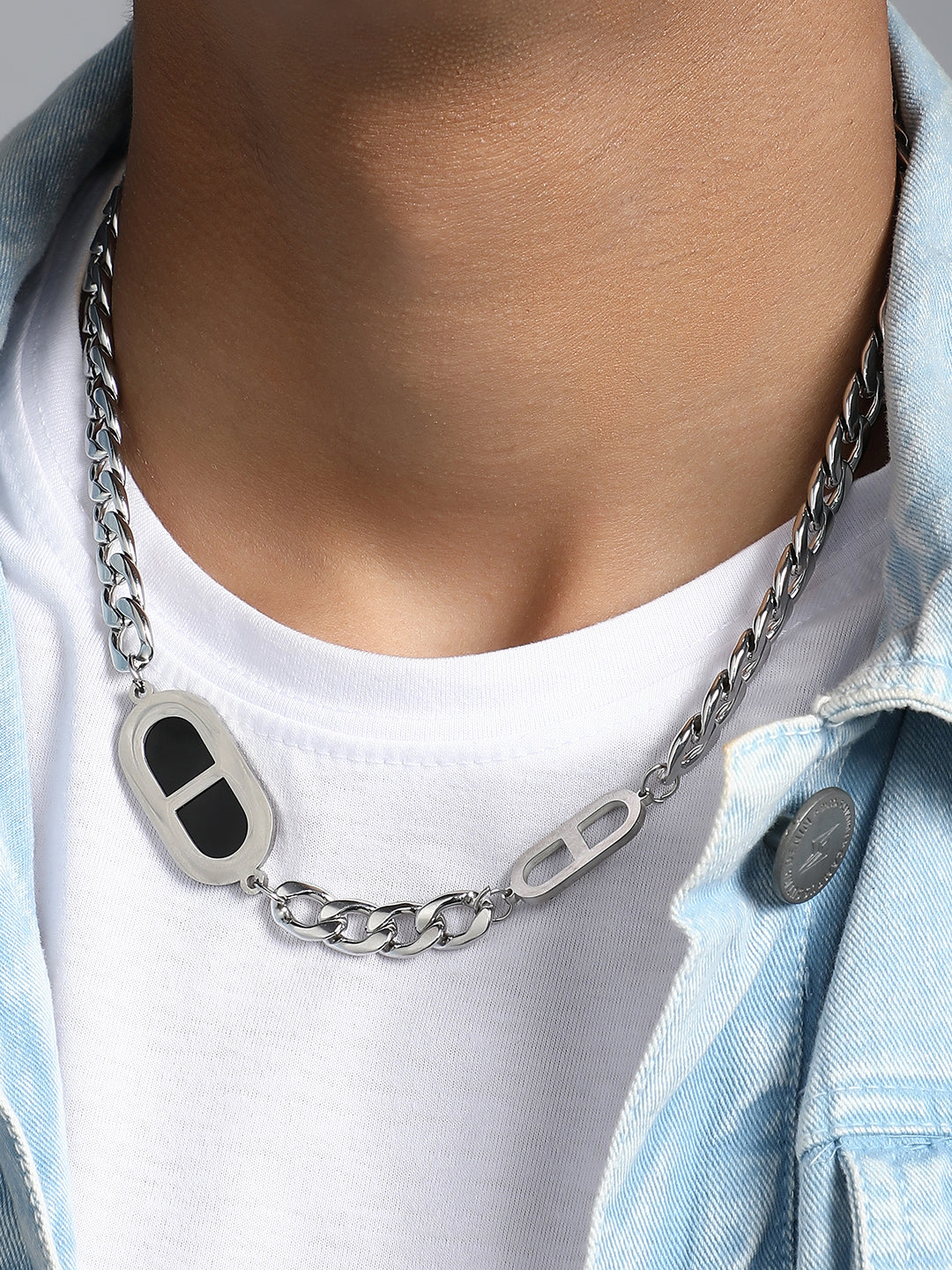 The Intera Chain Necklace - Metallic Silver