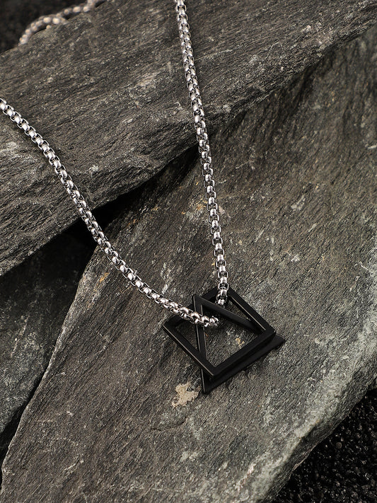 The Quad Pendant Necklace - Midnight Black