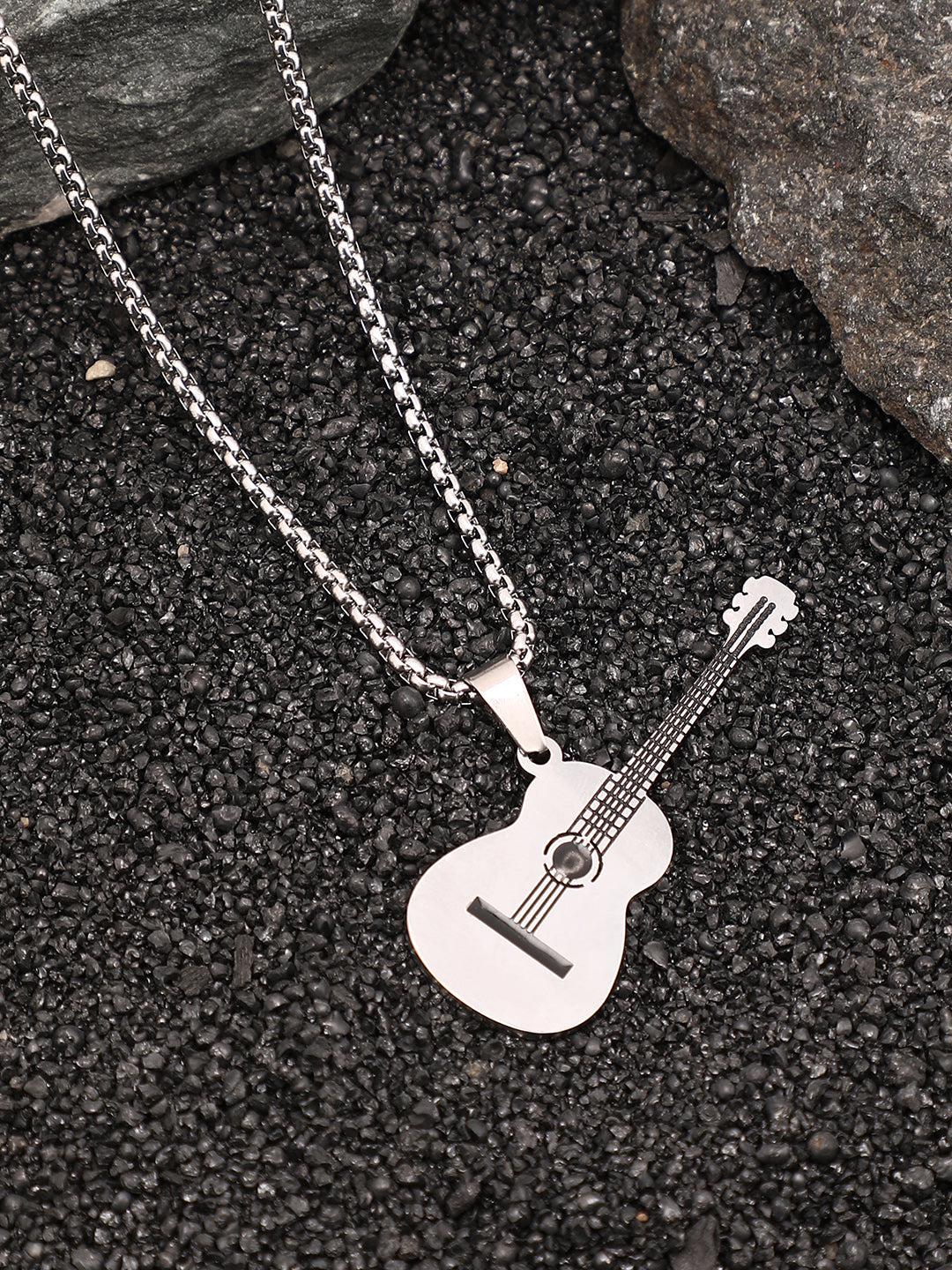The Acoustic Pendant Necklace - Metallic Silver