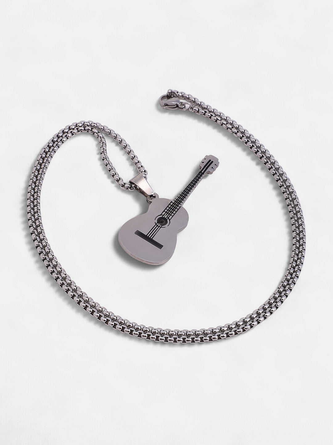 The Acoustic Pendant Necklace - Metallic Silver