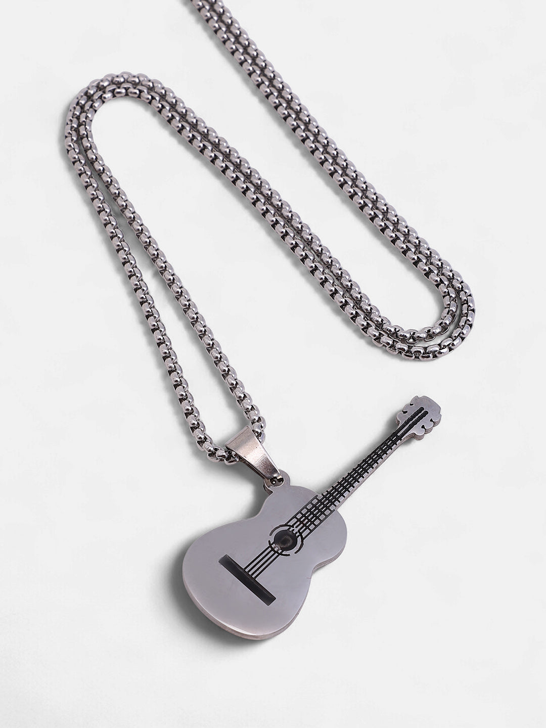 The Acoustic Pendant Necklace - Metallic Silver