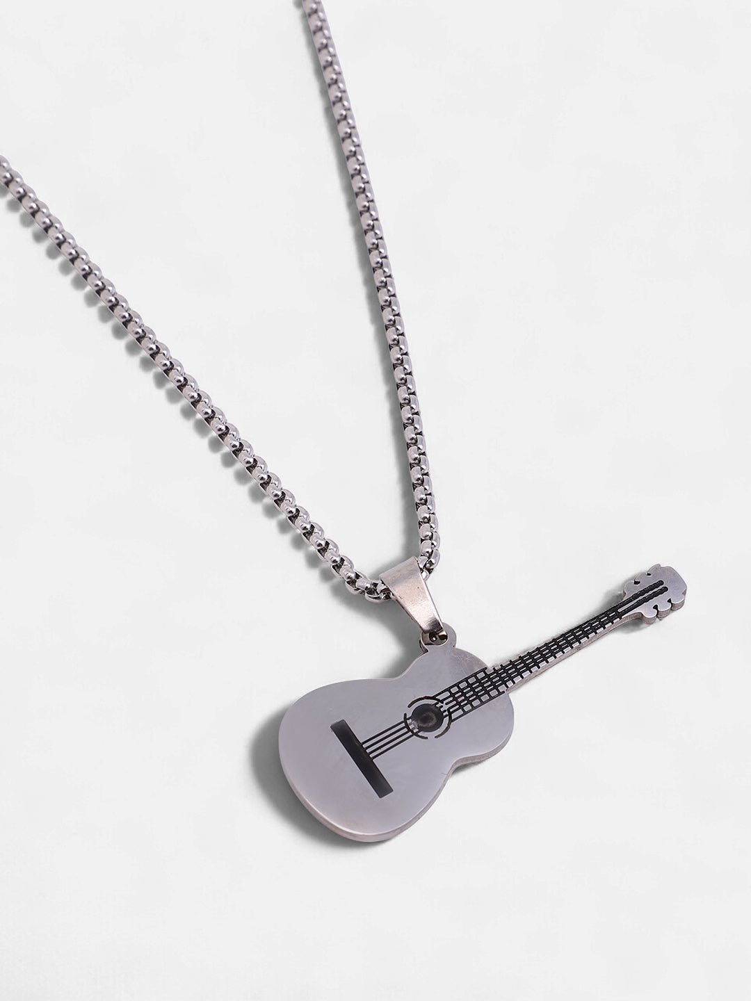 The Acoustic Pendant Necklace - Metallic Silver