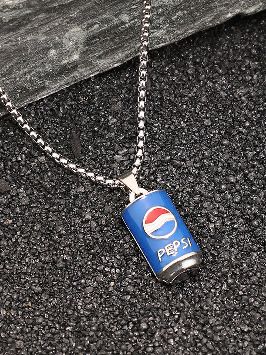 The Tincan Pendant Necklace - Metallic Silver