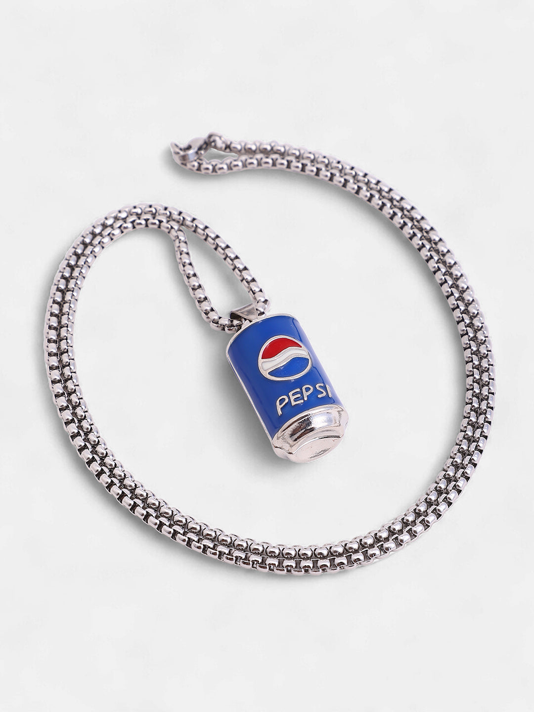 The Tincan Pendant Necklace - Metallic Silver