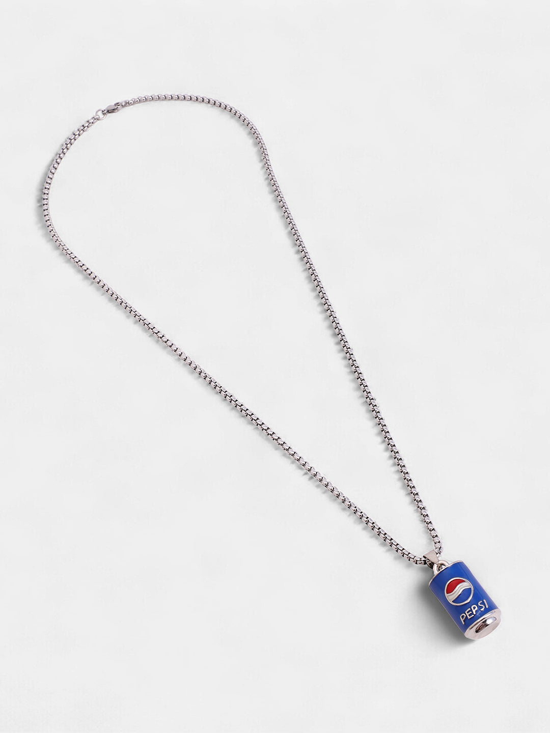 The Tincan Pendant Necklace - Metallic Silver