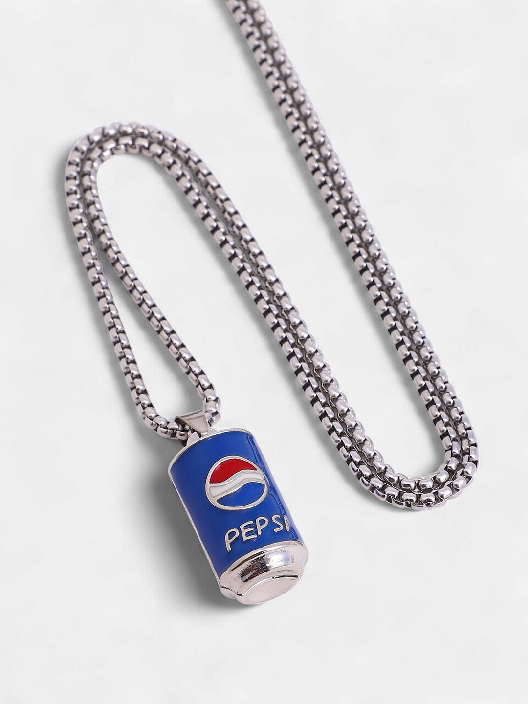 The Tincan Pendant Necklace - Metallic Silver