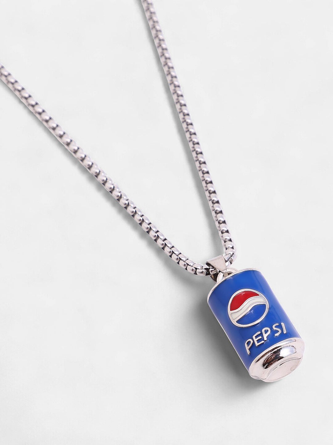 The Tincan Pendant Necklace - Metallic Silver