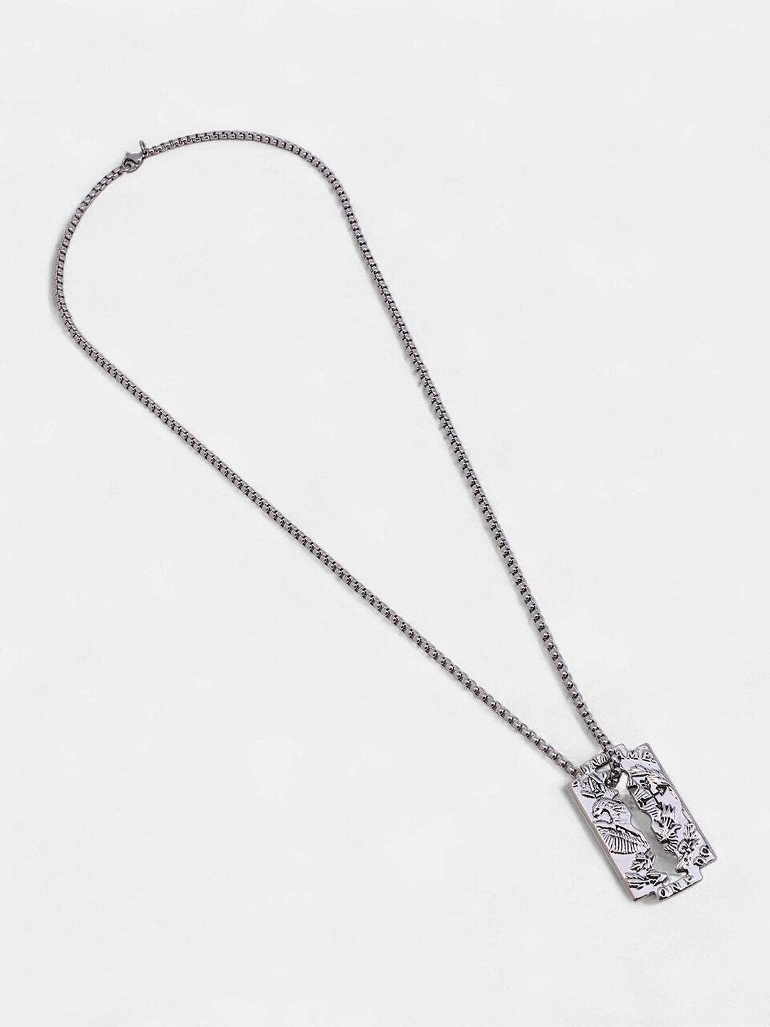 The Eagle-Blade Pendant Necklace - Metallic Silver