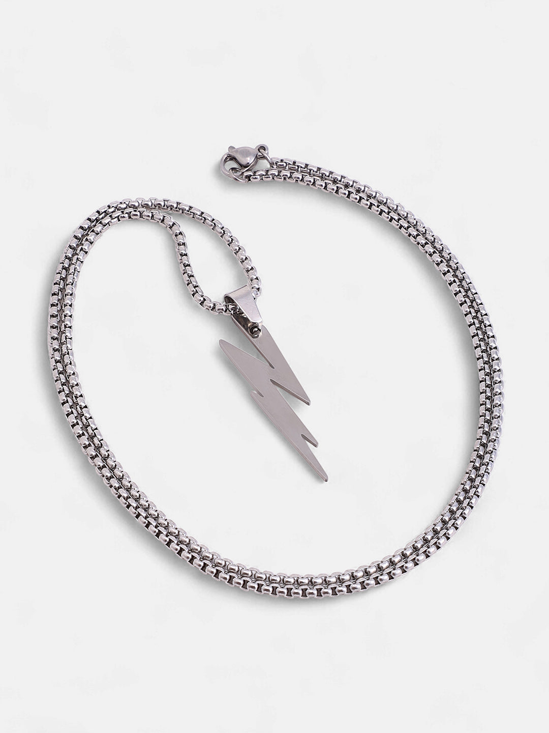 The Thunder Pendant Necklace - Metallic Silver