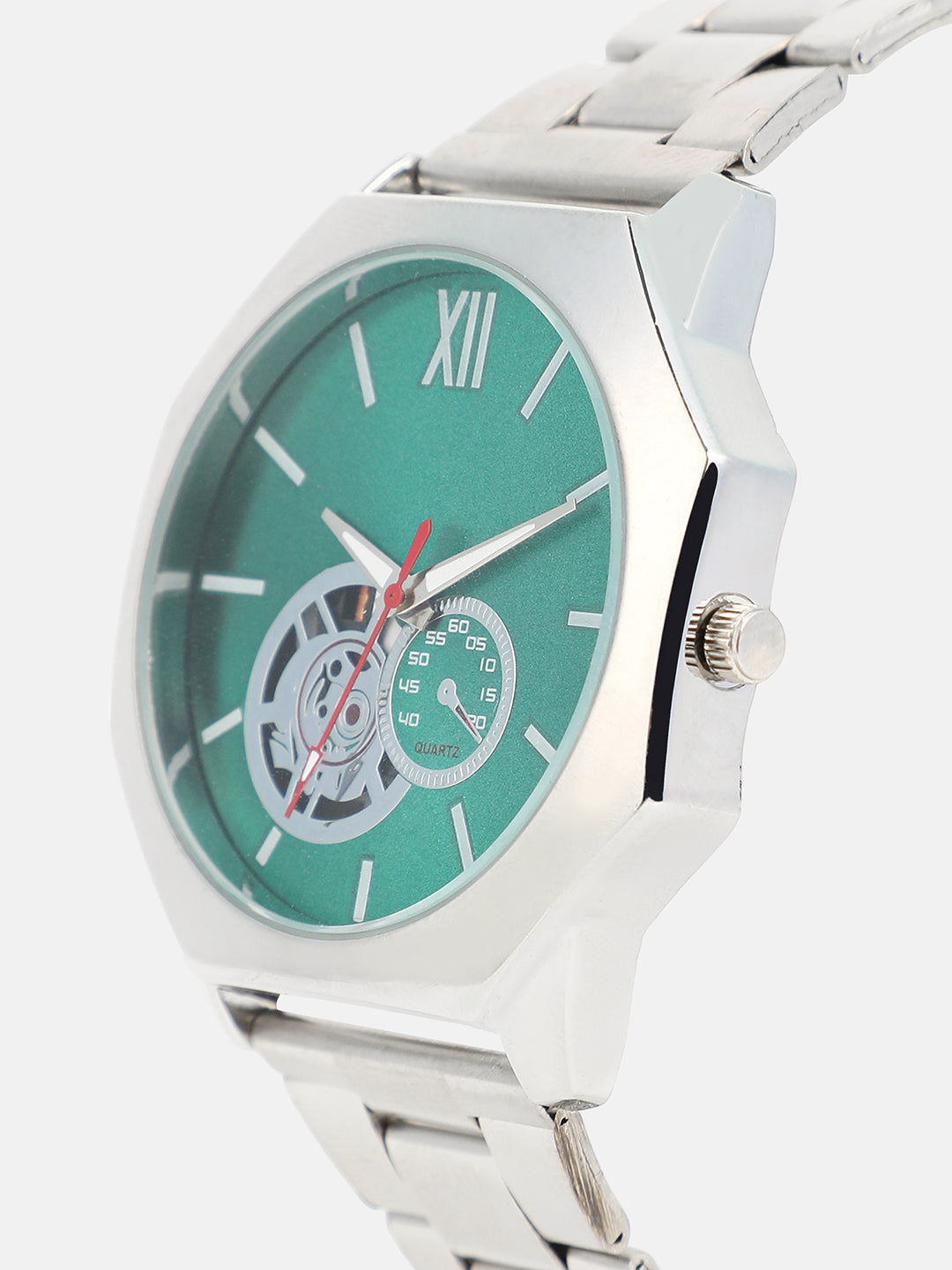 The Formula Chain Round Watch With Cuff Bracelet Combo