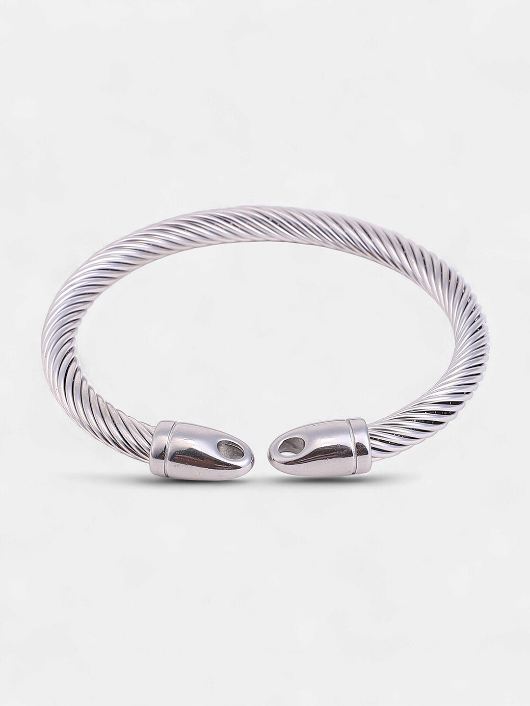 The Ribbed Round Watch With Cuff Bracelet Combo