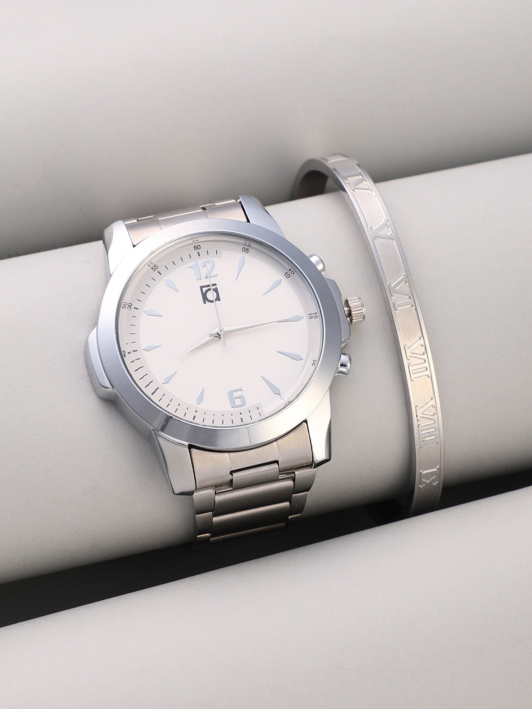 The Studio Round Watch With Cuff Bracelet Combo