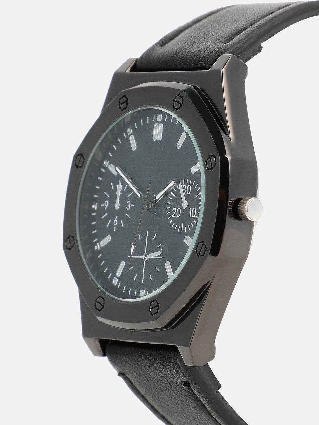 The Drifter's Compass Round Watch With Cuff Bracelet Combo