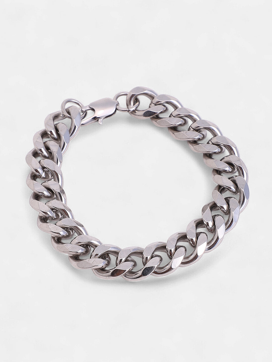 The Ribbed Round Watch With Chain Bracelet Combo
