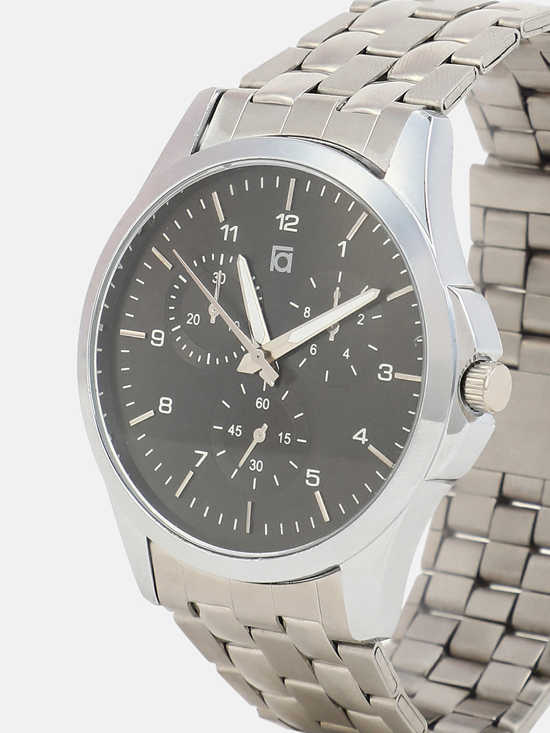 The Grind Four-Dial Round Watch - Metallic Silver
