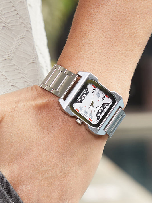 The Blazer Square Watch - Metallic Silver