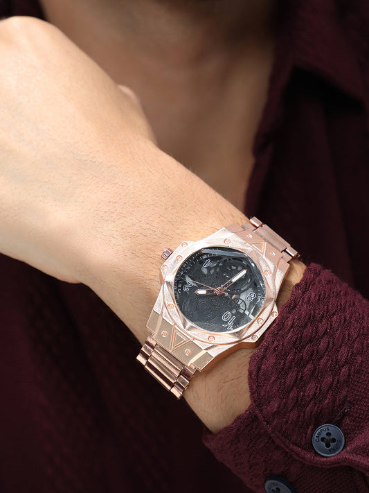 The Torque Clarion Round Watch - Rose Gold