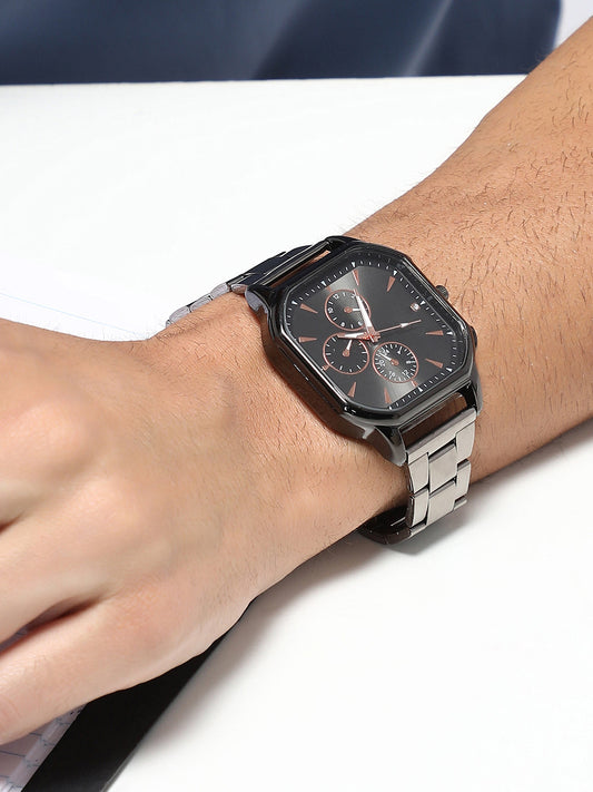 The Routine Four-Dial Square Watch - Space Grey