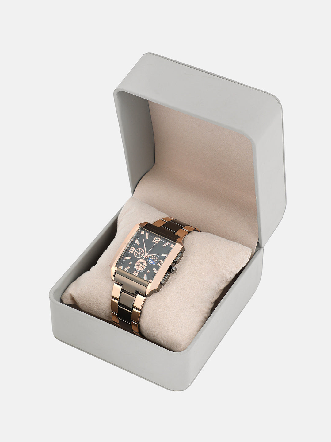 The Navir Four-Dial Rectangular Watch - Multicolour