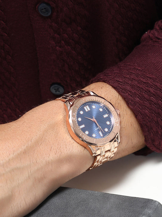 The Nocturne Round Watch - Rose Gold