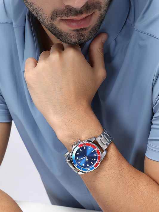 The Ribbed Round Watch - Multicolour