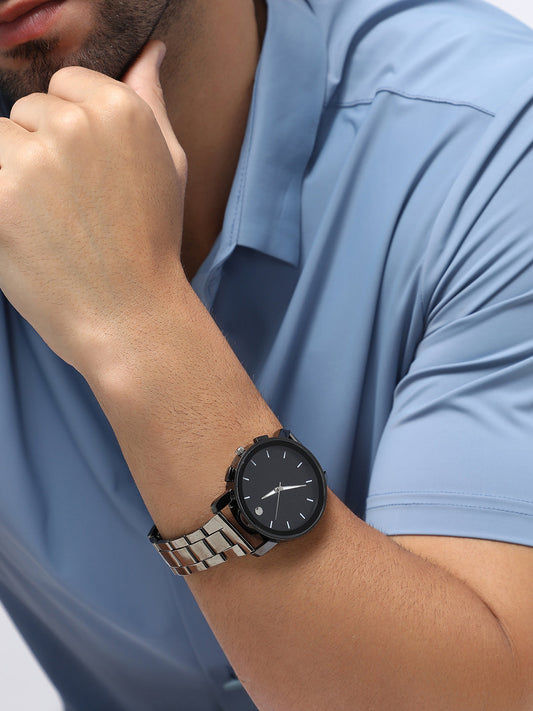 The Bijou Round Watch - Midnight Black