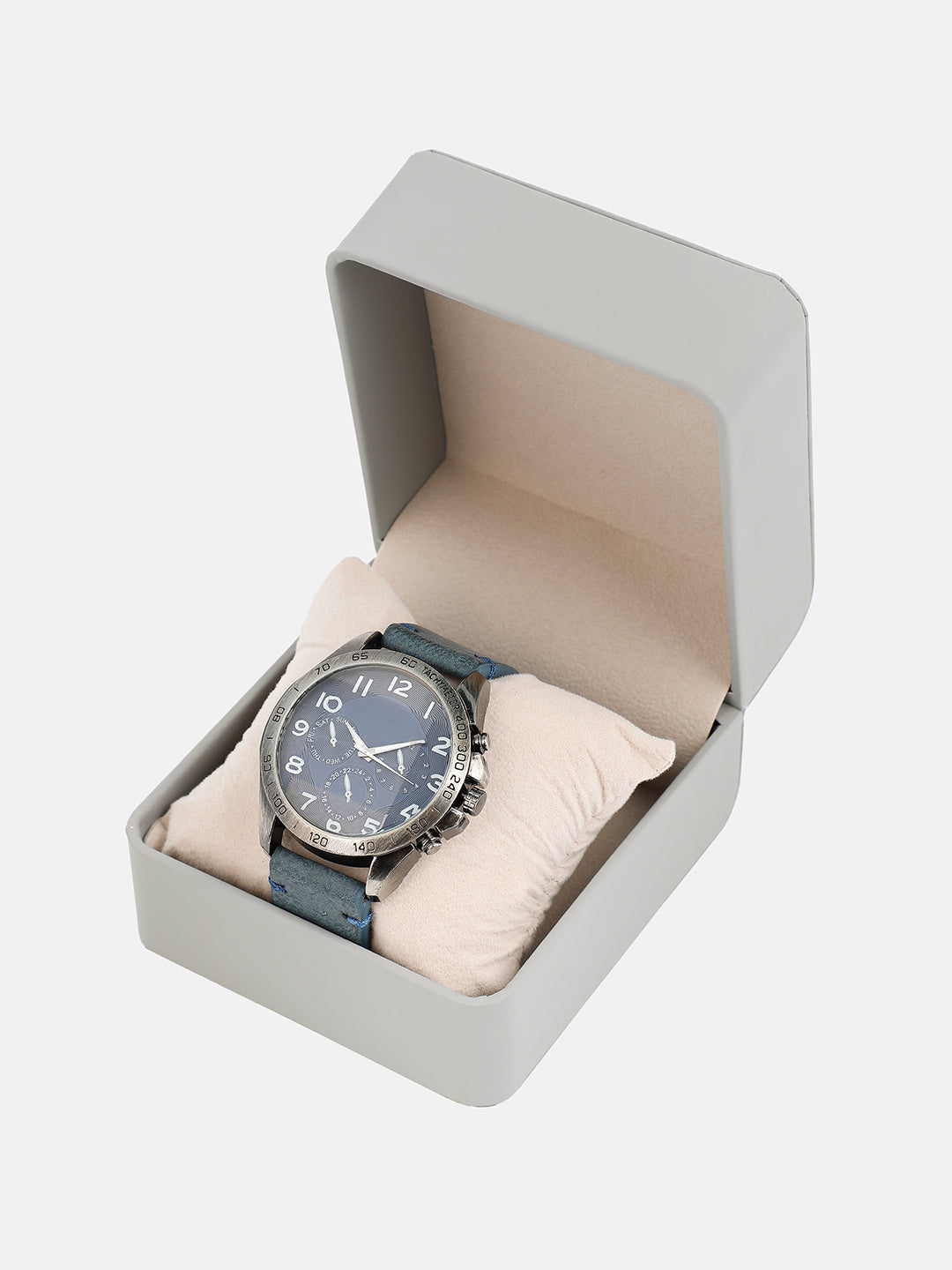 The Peregron Round Watch - Indigo Blue