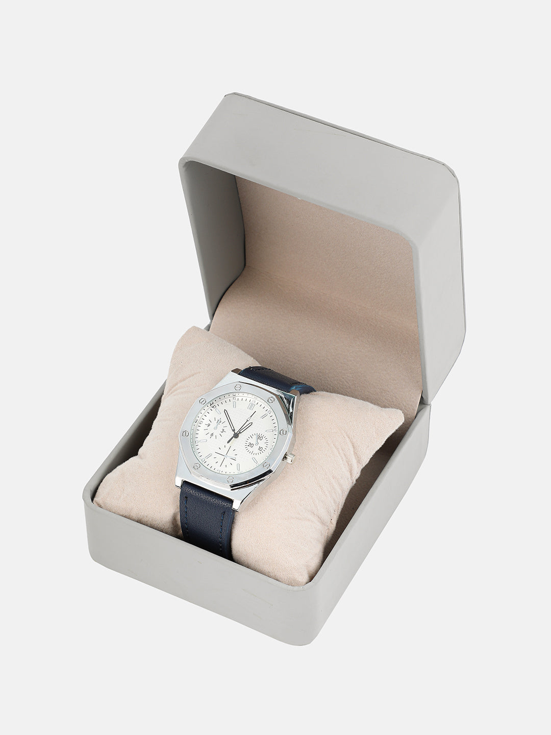 The Torque Compass Round Watch - Indigo Blue