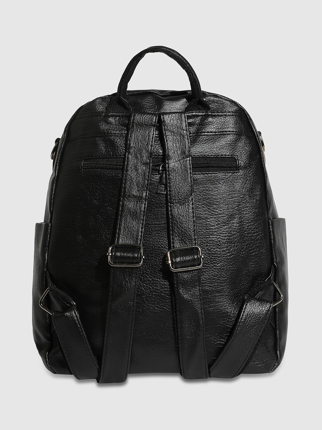 Contrast Piping Backpack - Midnight Black