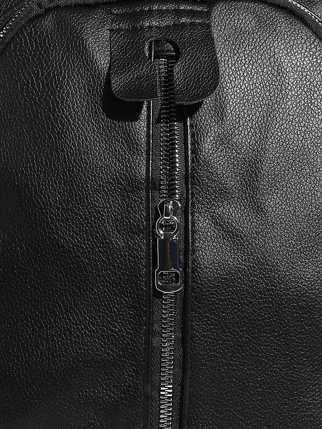 The Zip-Front Curve Mini Backpack - Midnight Black