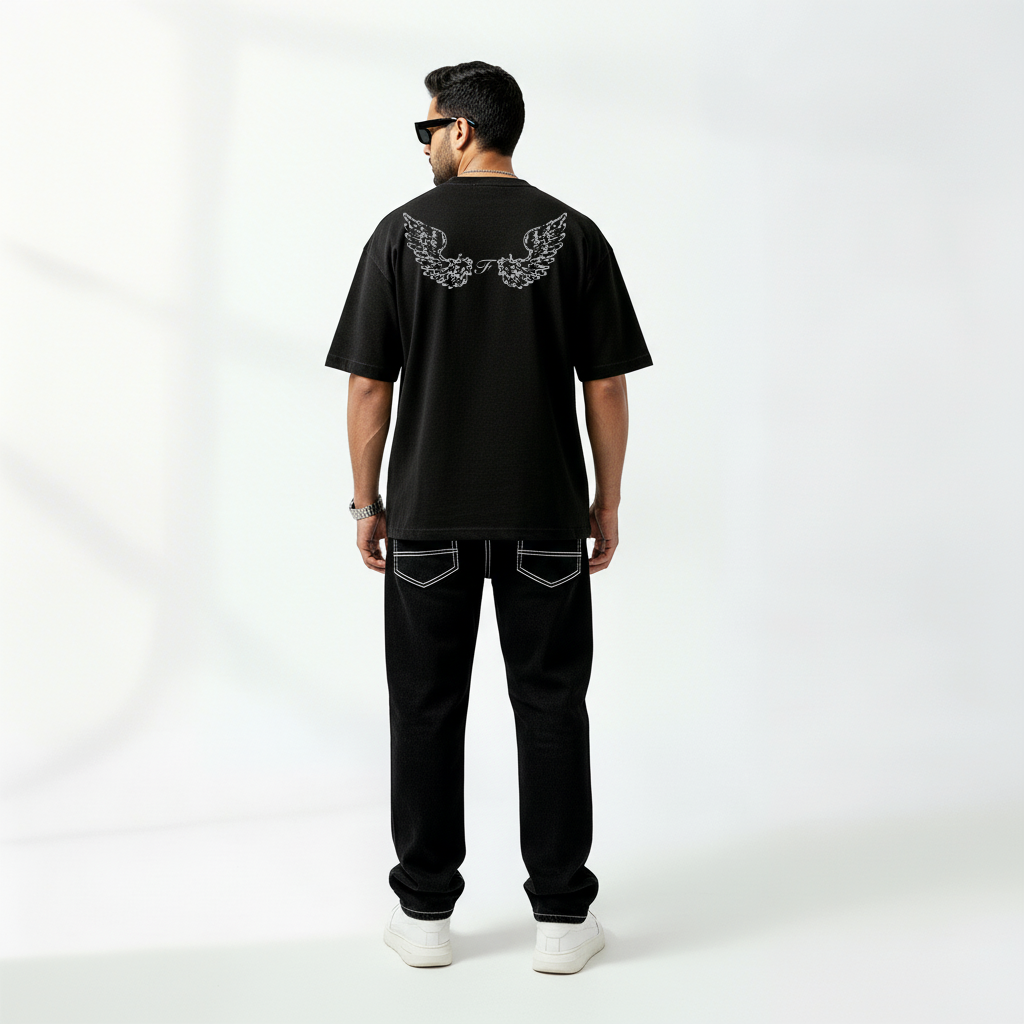 Charcoal Wing Tee — Stylera India