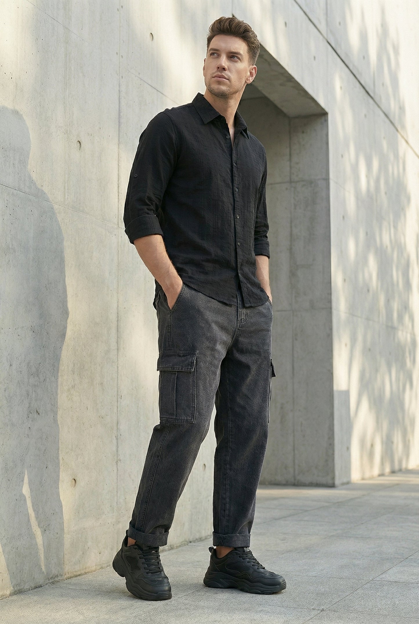 Midnight Self-Textured Shirt