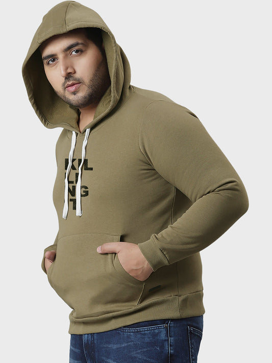Printed Stylish Casual Winter Hooded Sweatshirt