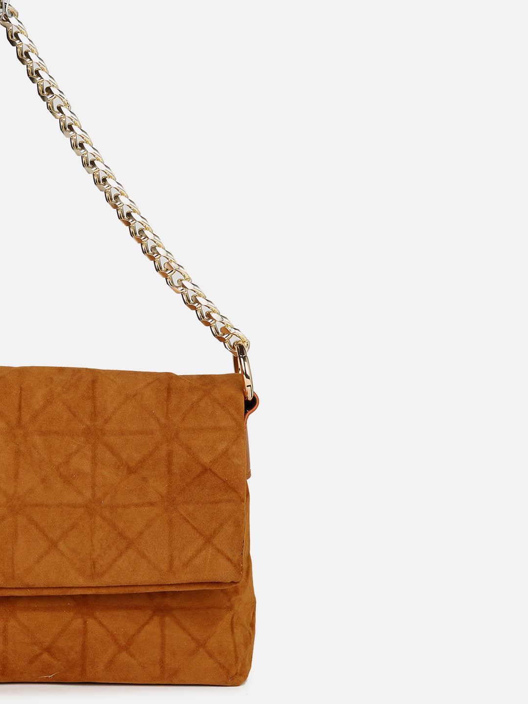 Almond Allure Brown Handbag