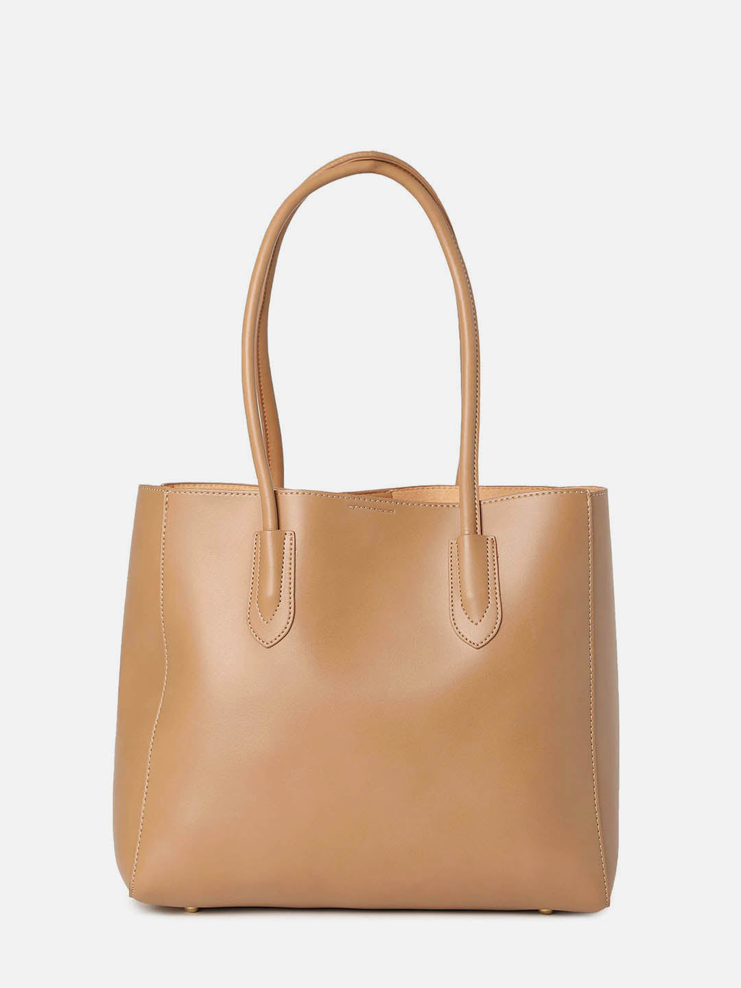 Trove Tan Tote Bag With Pouch Set