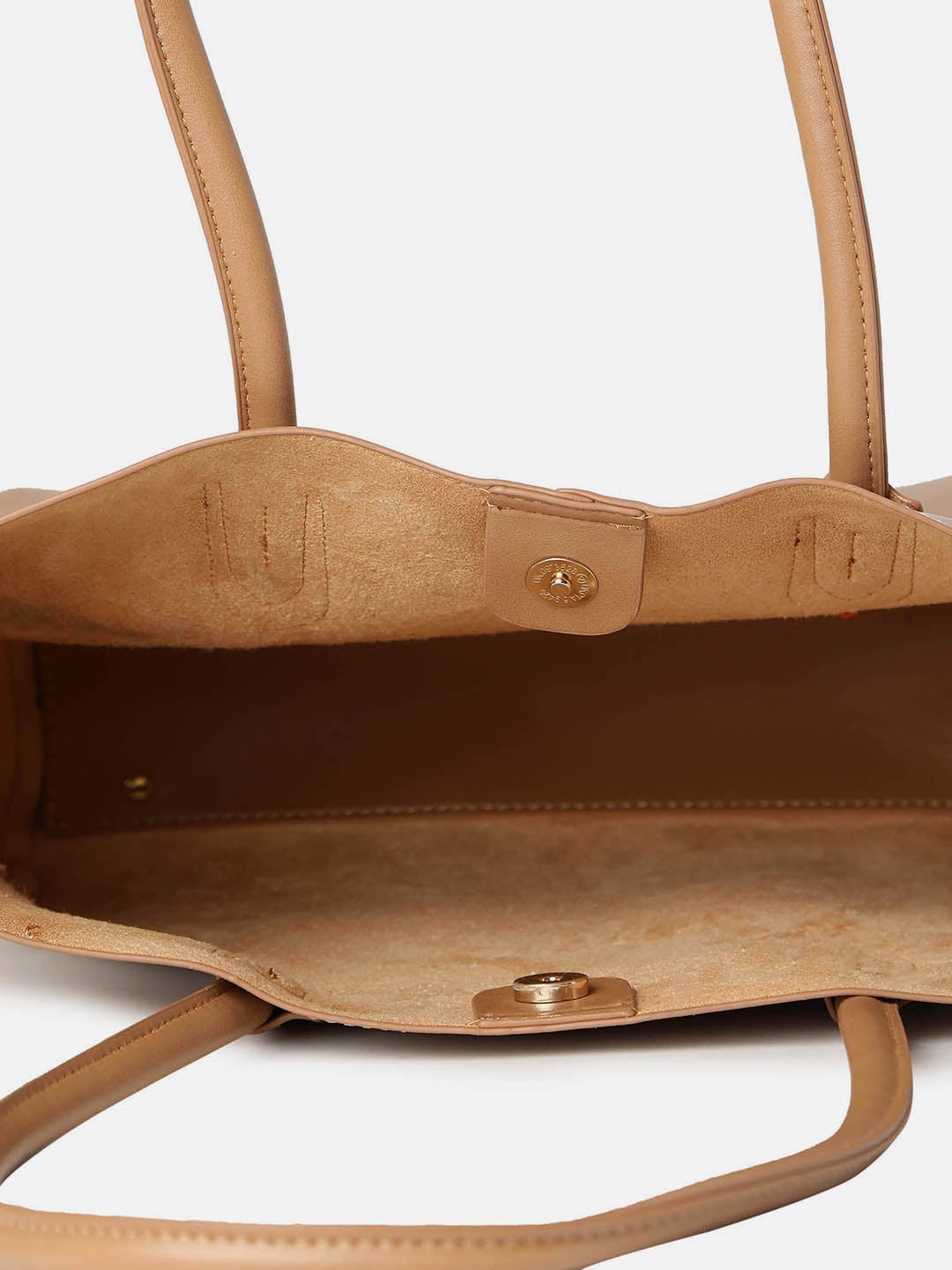 Trove Tan Tote Bag With Pouch Set