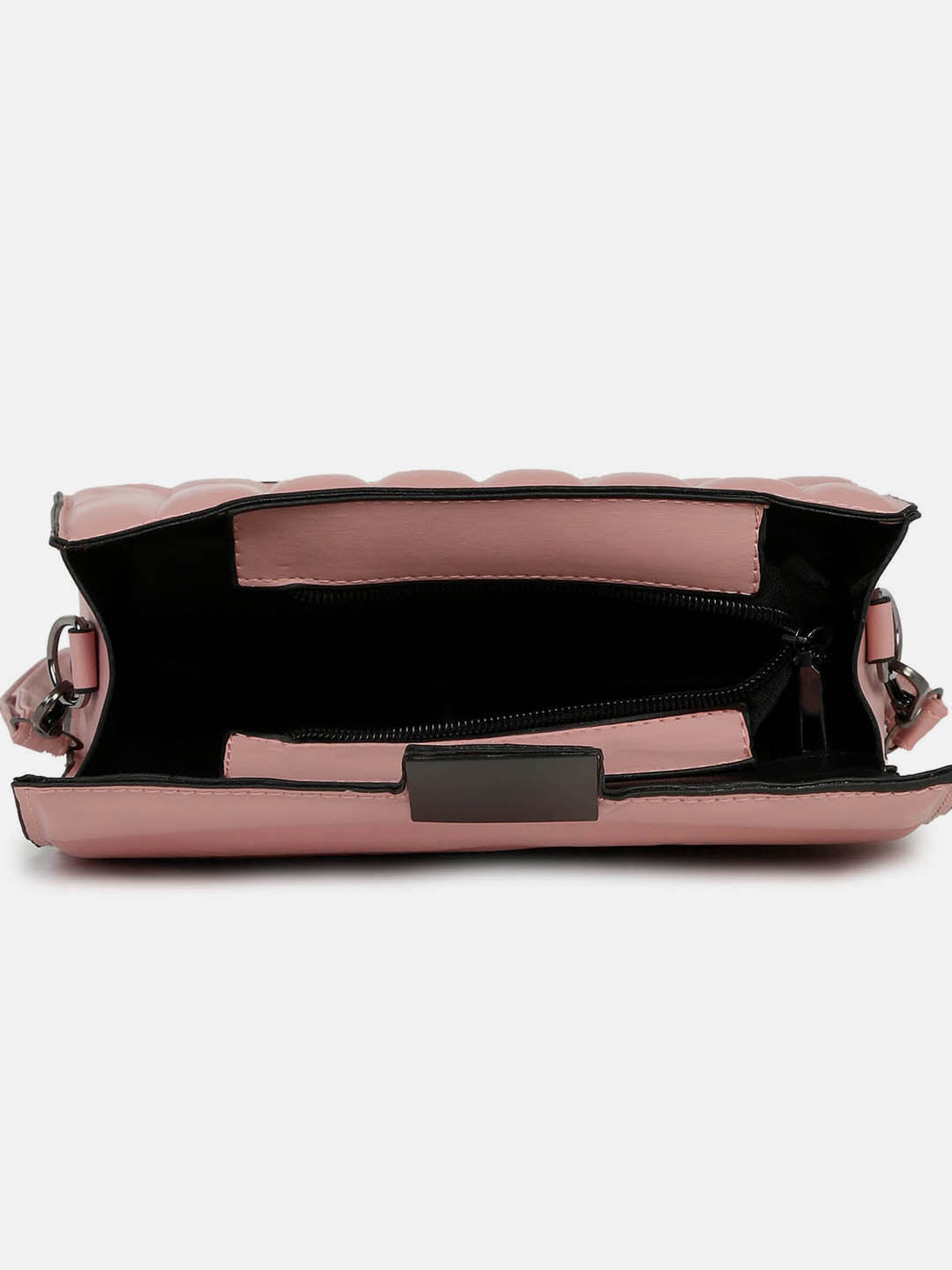 Luxe Quilted Pink Cross Body Bag