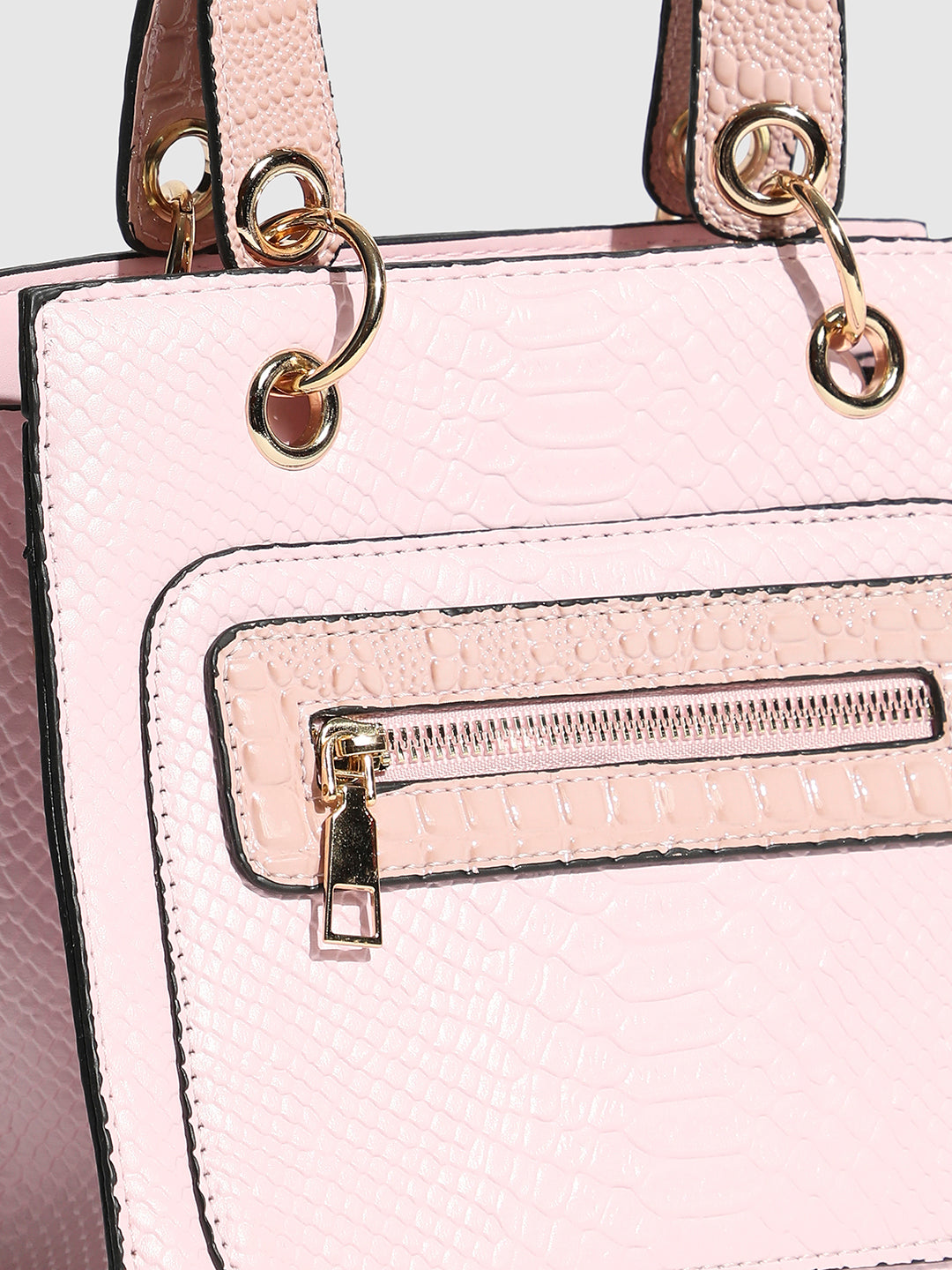 Croc Mini Handbag - Light Pink