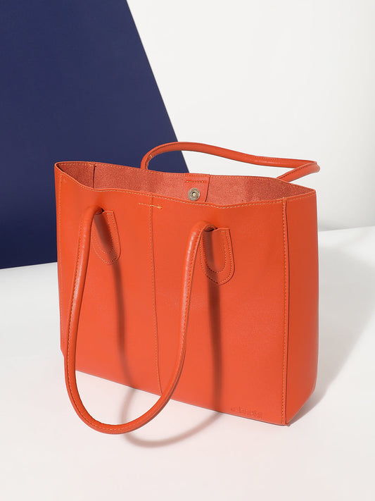 Urban Essential Tote Bag With Pouch - Orange