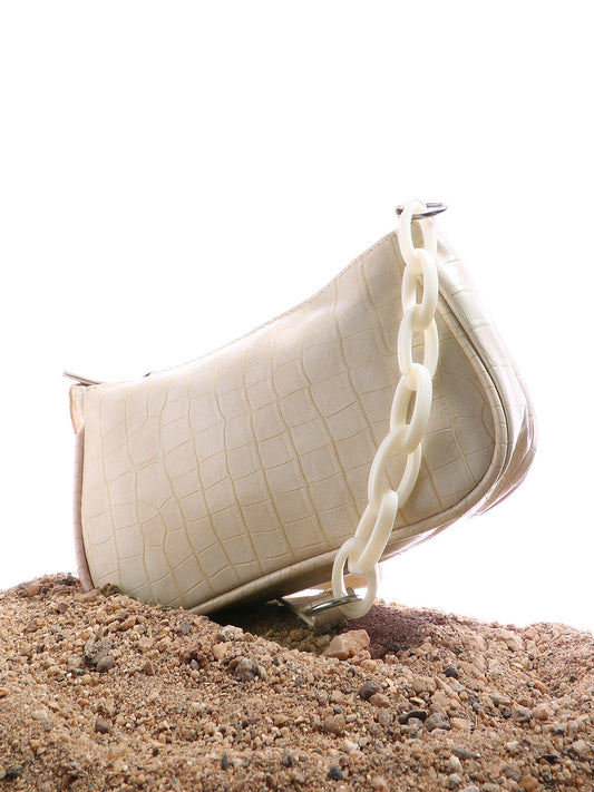The Diem Shoulder Bag - Ivory White