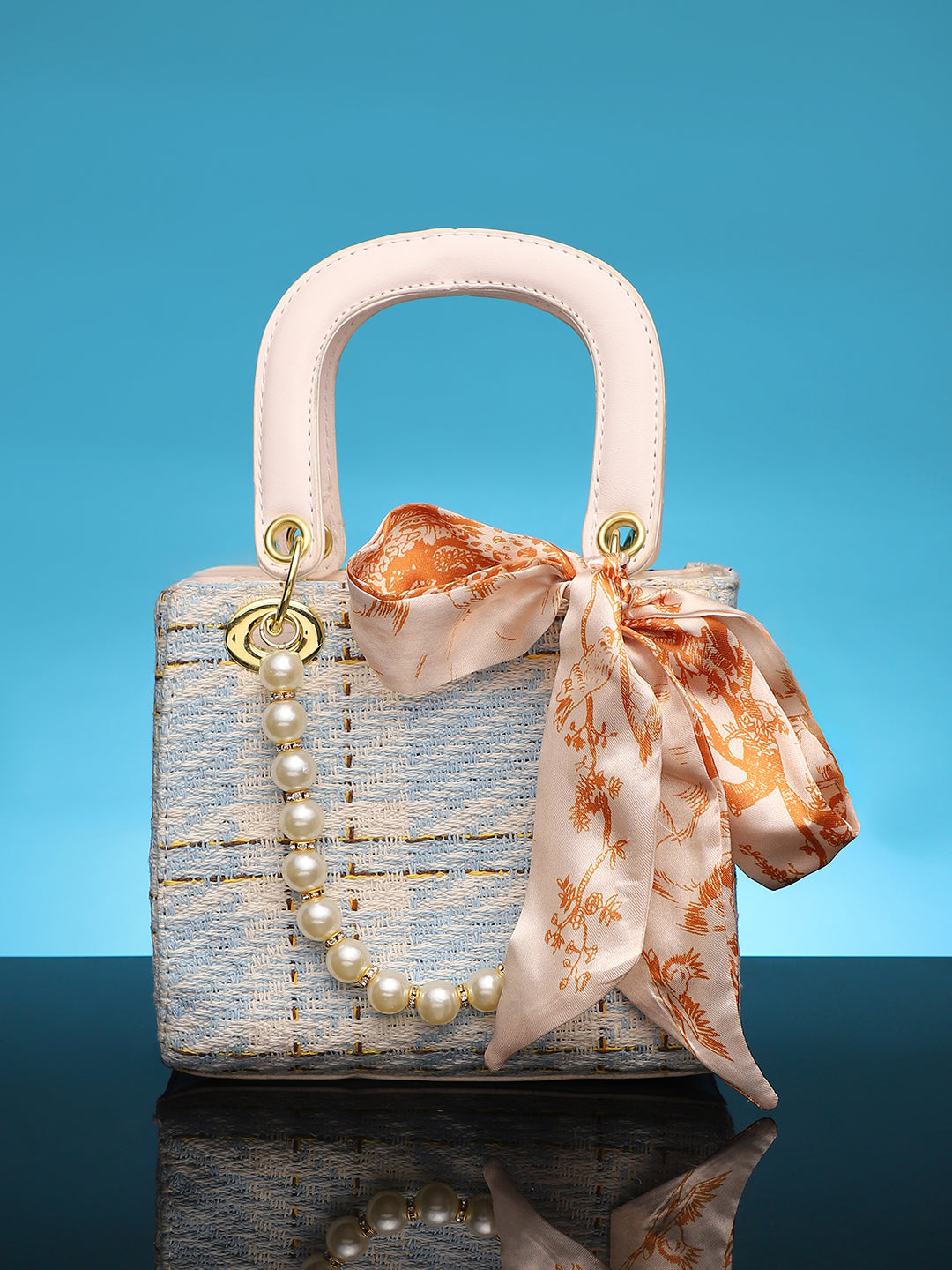 Tweed Pearl Hand Bag