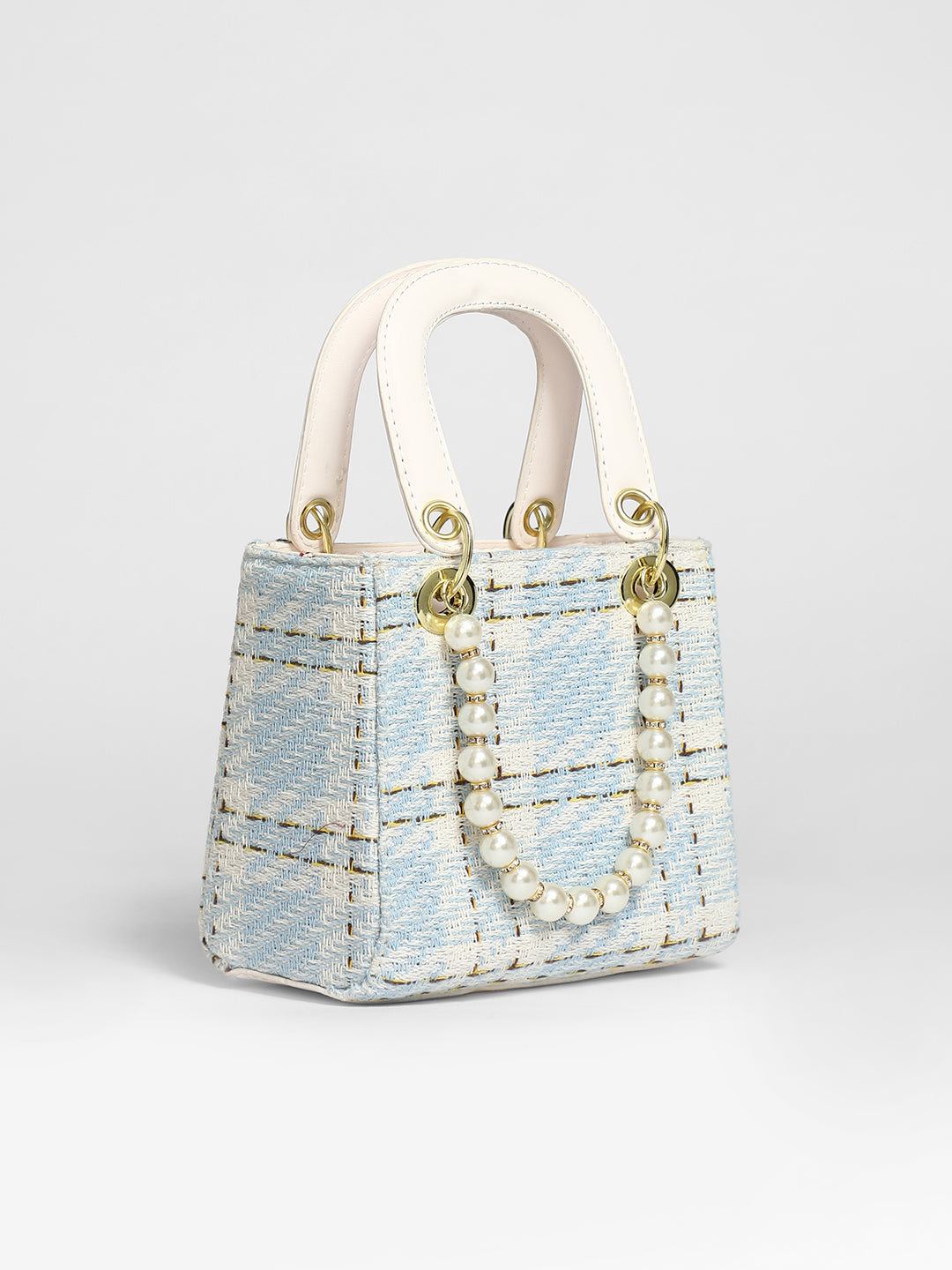 Tweed Pearl Hand Bag