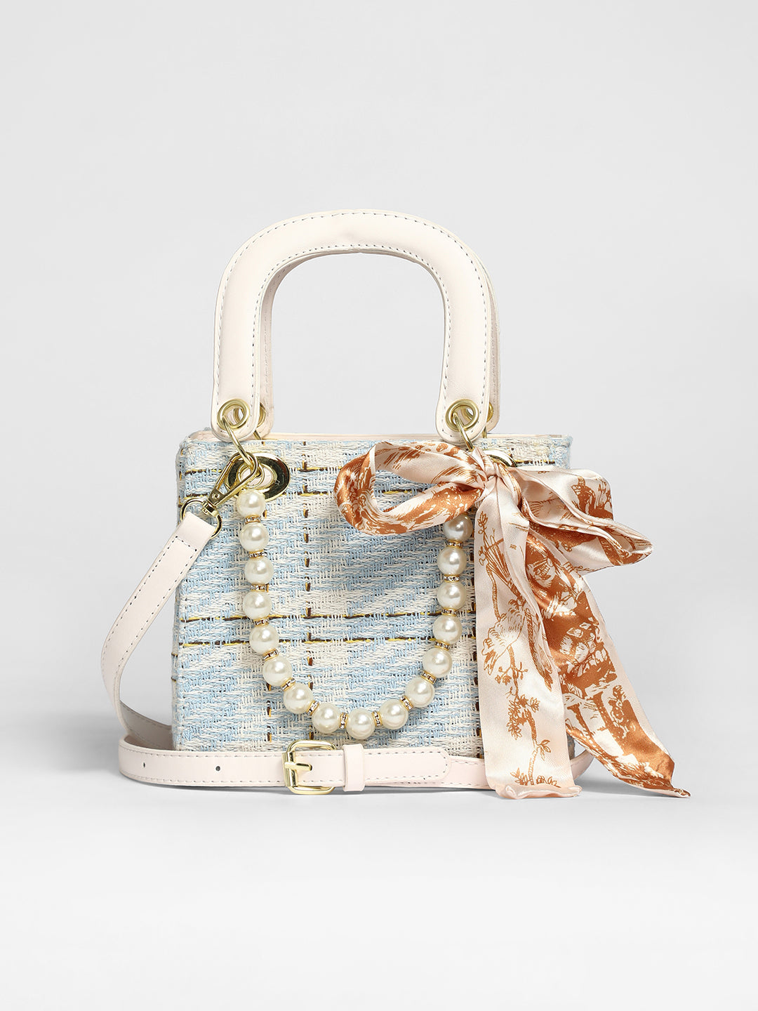 Tweed Pearl Hand Bag