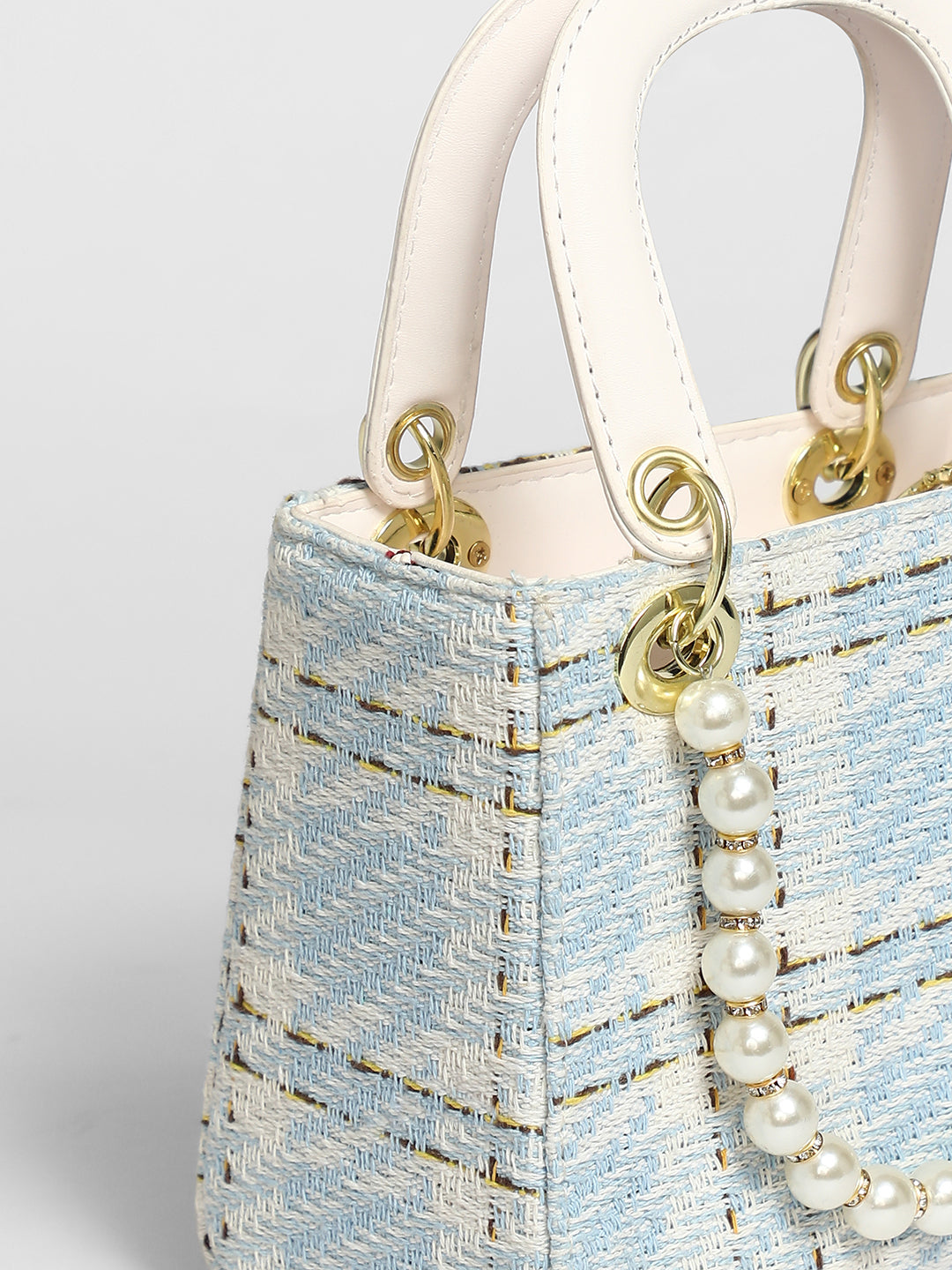 Tweed Pearl Hand Bag