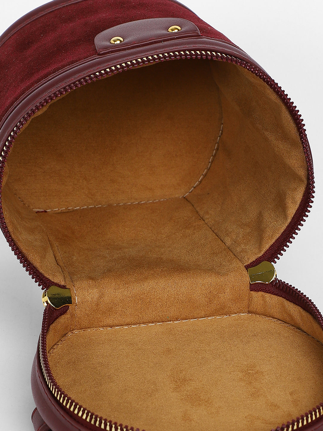 The Velvet Bucket Bag - Wine Red